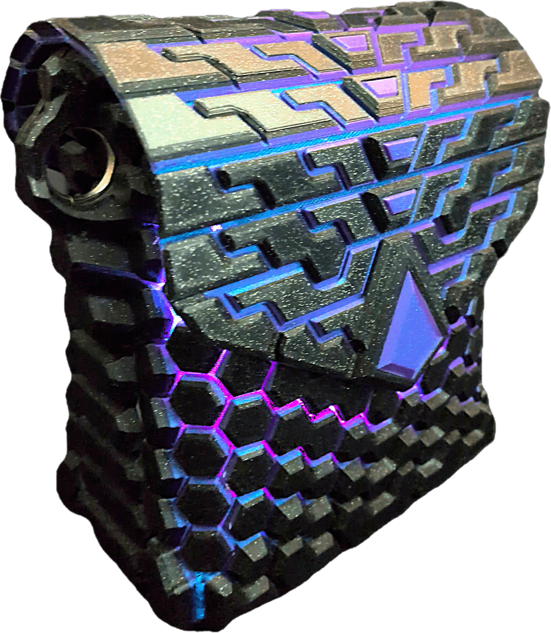 VOID-PULSE — Cosmic Black / Royal Purple — 3D printed sculptural bag by Variable Objects