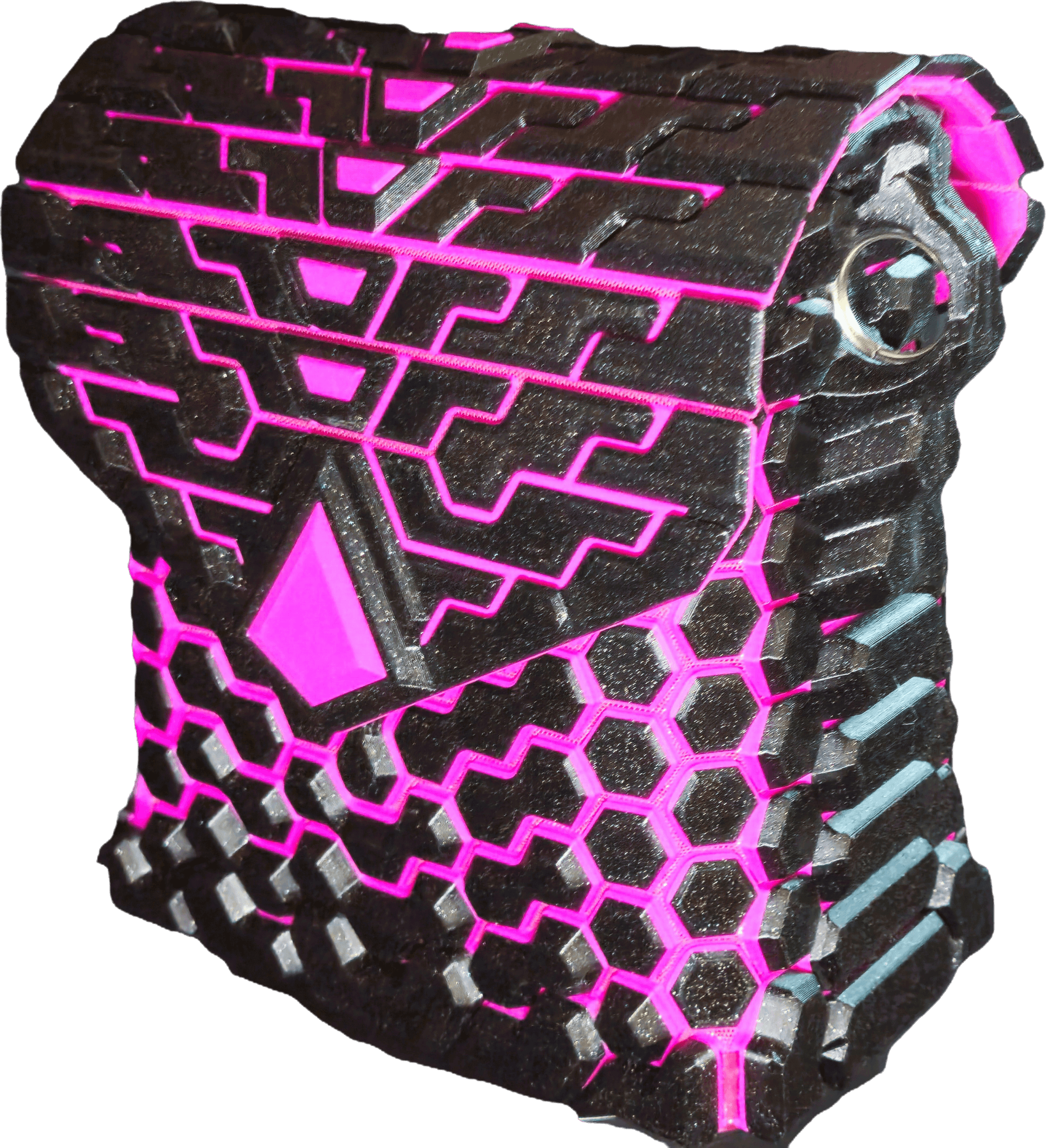 NEON-NOIR — Cosmic Black / Neon Pink — 3D printed sculptural bag by Variable Objects