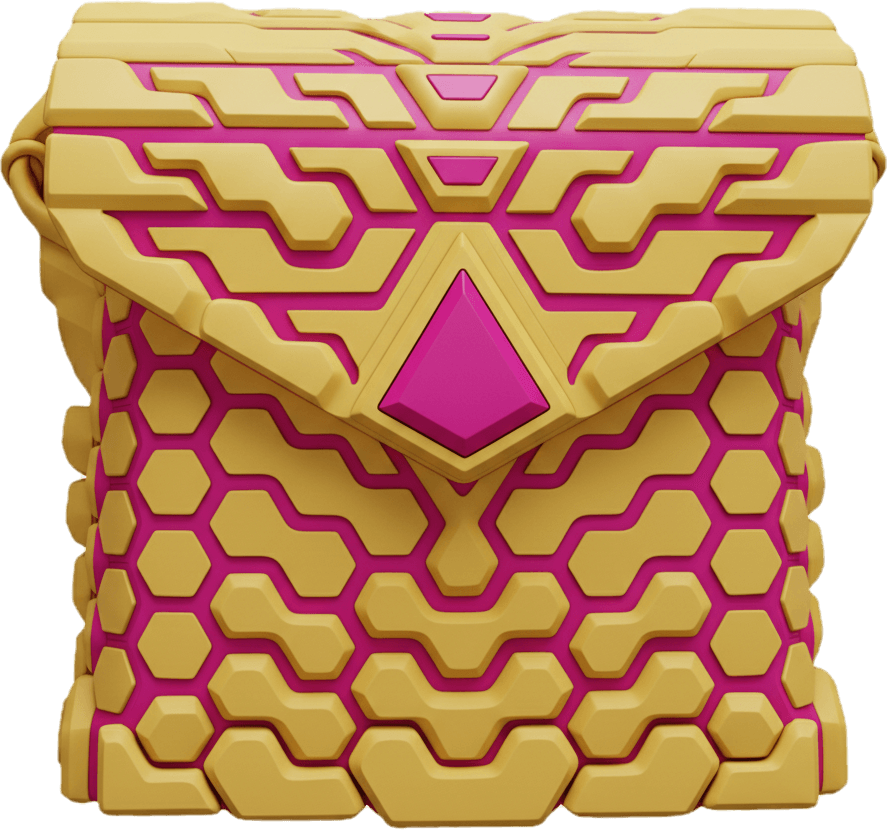 SOLAR-PLASTIC — Hazard Yellow / Neon Pink — 3D printed sculptural bag by Variable Objects
