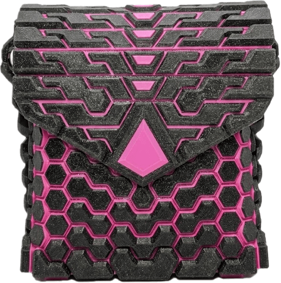 NEON-NOIR — Cosmic Black / Neon Pink — 3D printed sculptural bag by Variable Objects