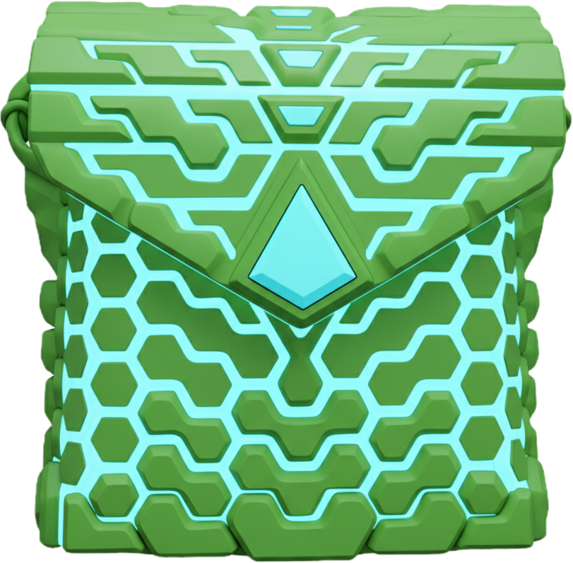 REEF-SIGNAL — Electric Turquoise / Ocean Blue — 3D printed sculptural bag by Variable Objects