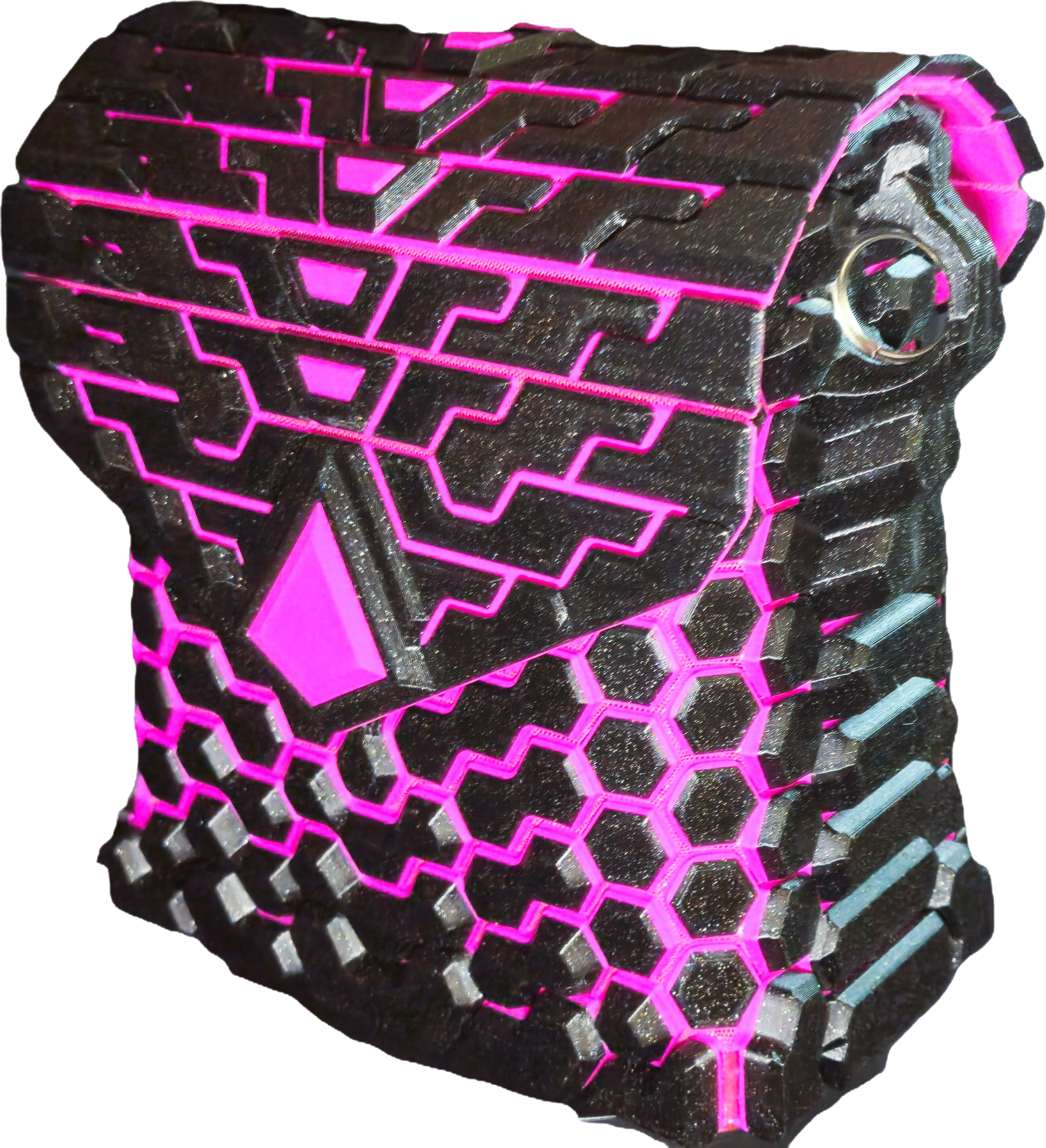 NEON-NOIR — Cosmic Black / Neon Pink — 3D printed sculptural bag by Variable Objects