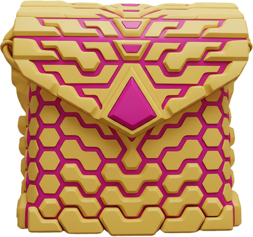 SOLAR-PLASTIC — Hazard Yellow / Neon Pink — 3D printed sculptural bag by Variable Objects